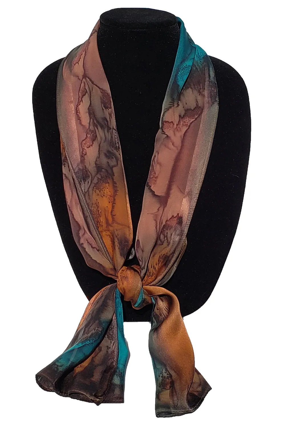 17" x 72" Hand Painted Silk Satin Stripe Scarves