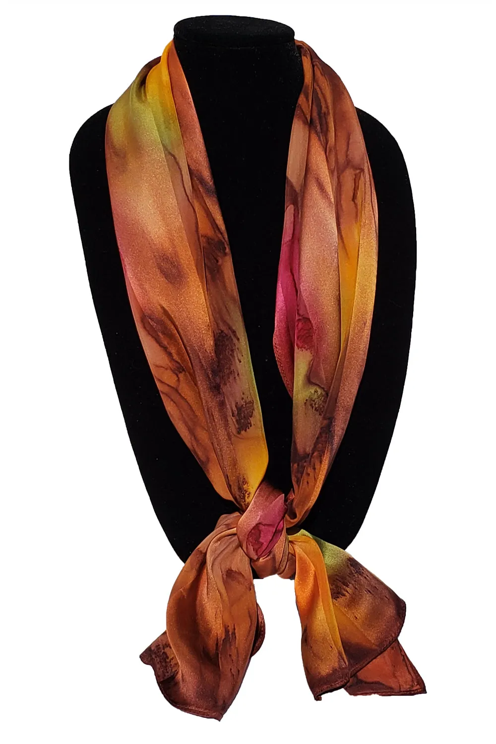 17" x 72" Hand Painted Silk Satin Stripe Scarves