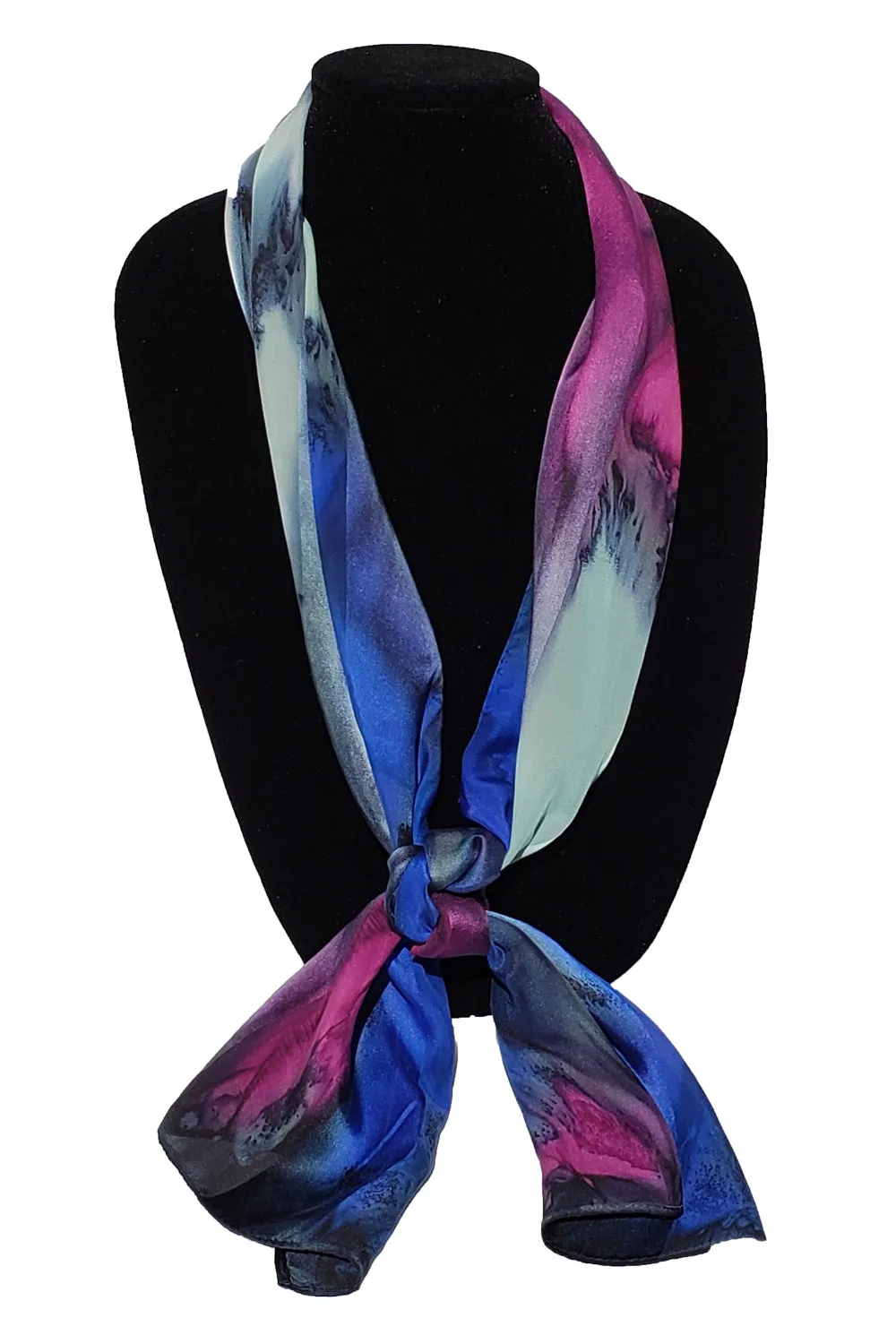 17" x 72" Hand Painted Silk Satin Stripe Scarves