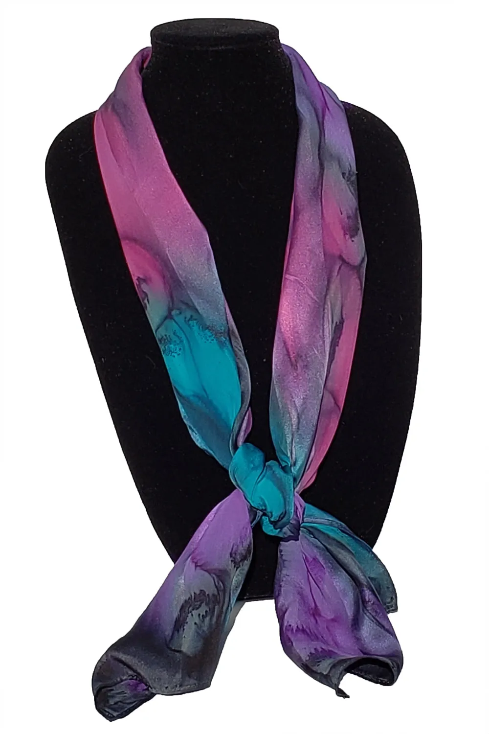 17" x 72" Hand Painted Silk Satin Stripe Scarves