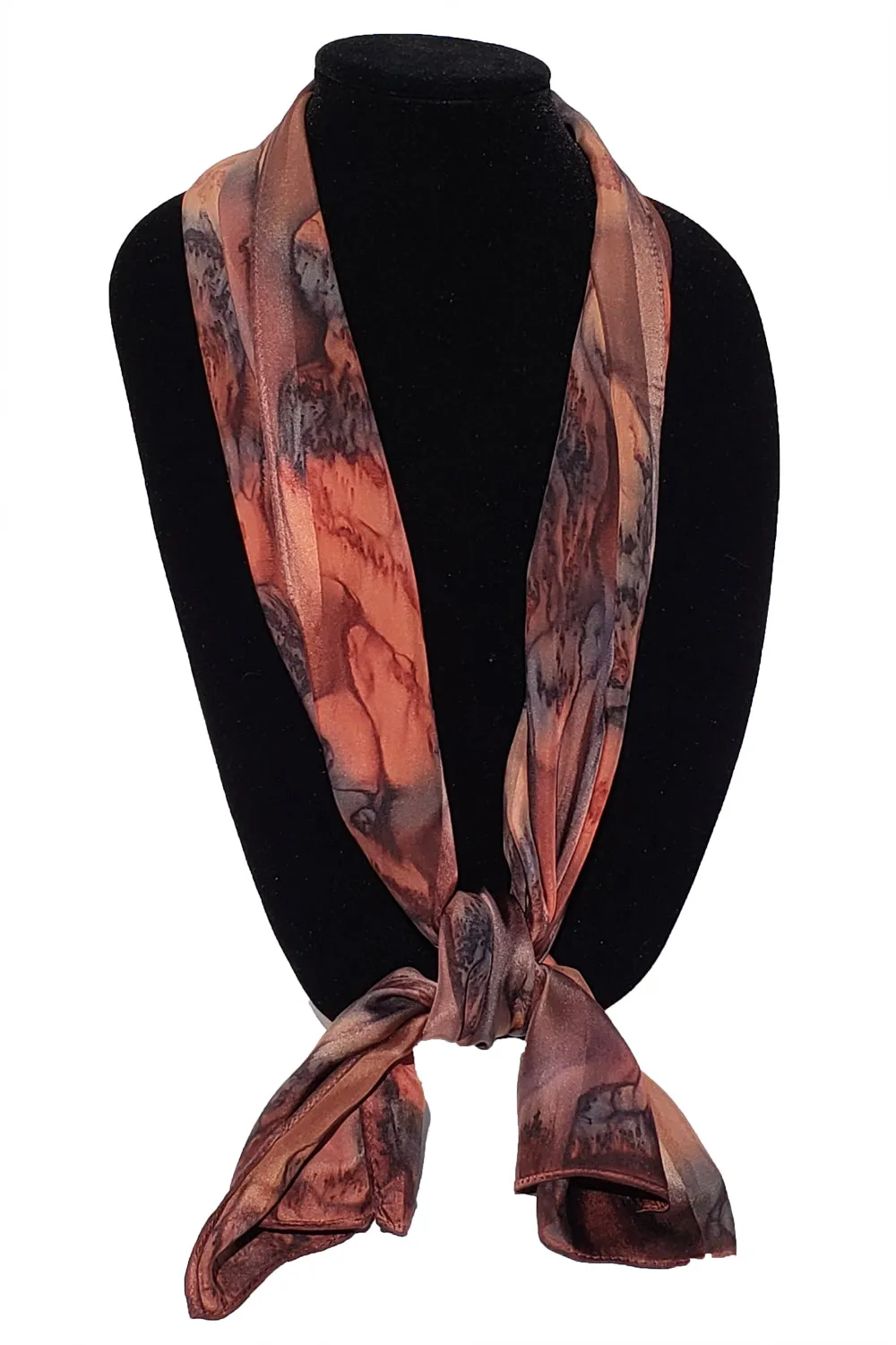 17" x 72" Hand Painted Silk Satin Stripe Scarves