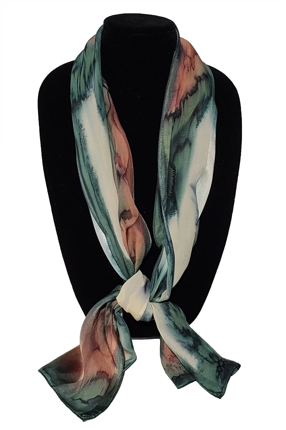 17" x 72" Hand Painted Silk Satin Stripe Scarves