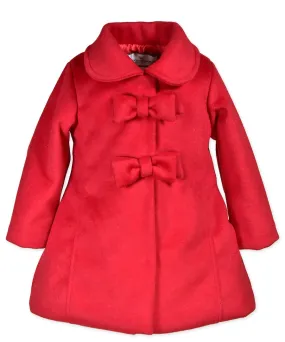 2 Bow Car Coat - Red