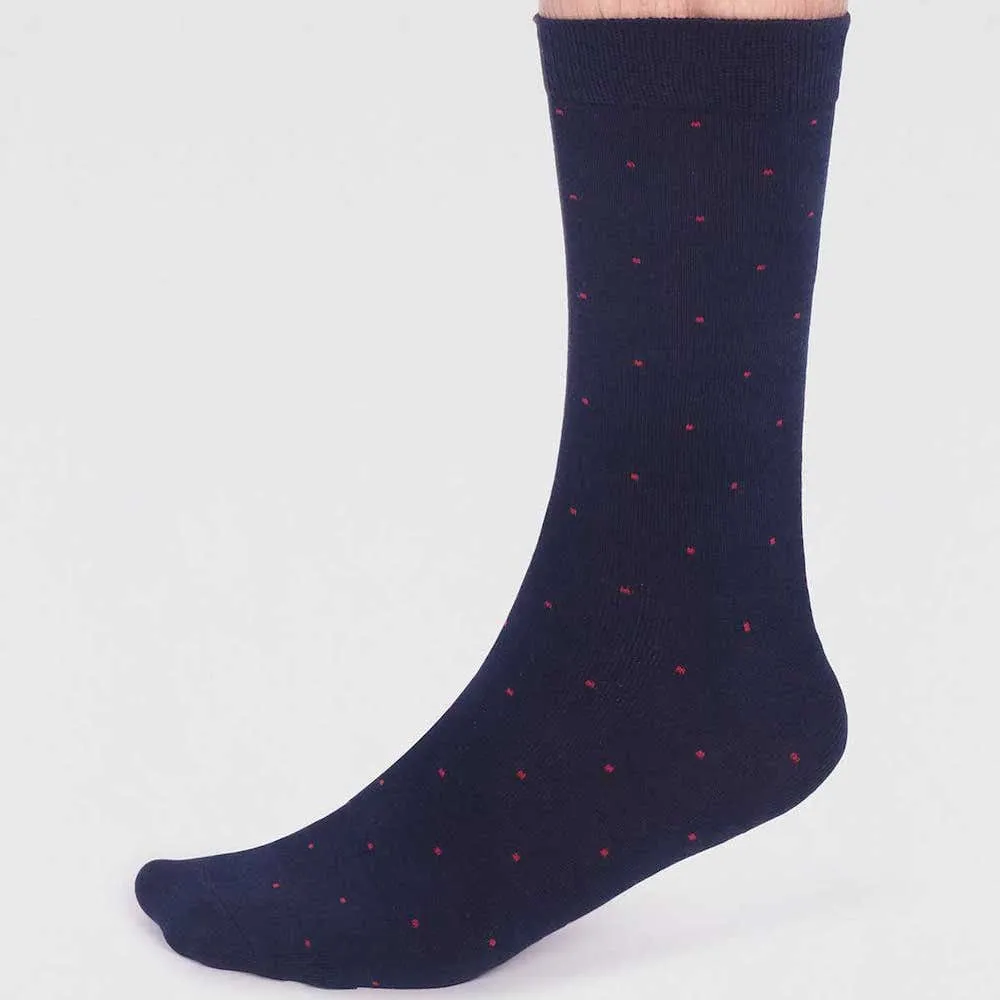 2-Pack of Men's Bamboo Socks by Thought - Spots and Stripes