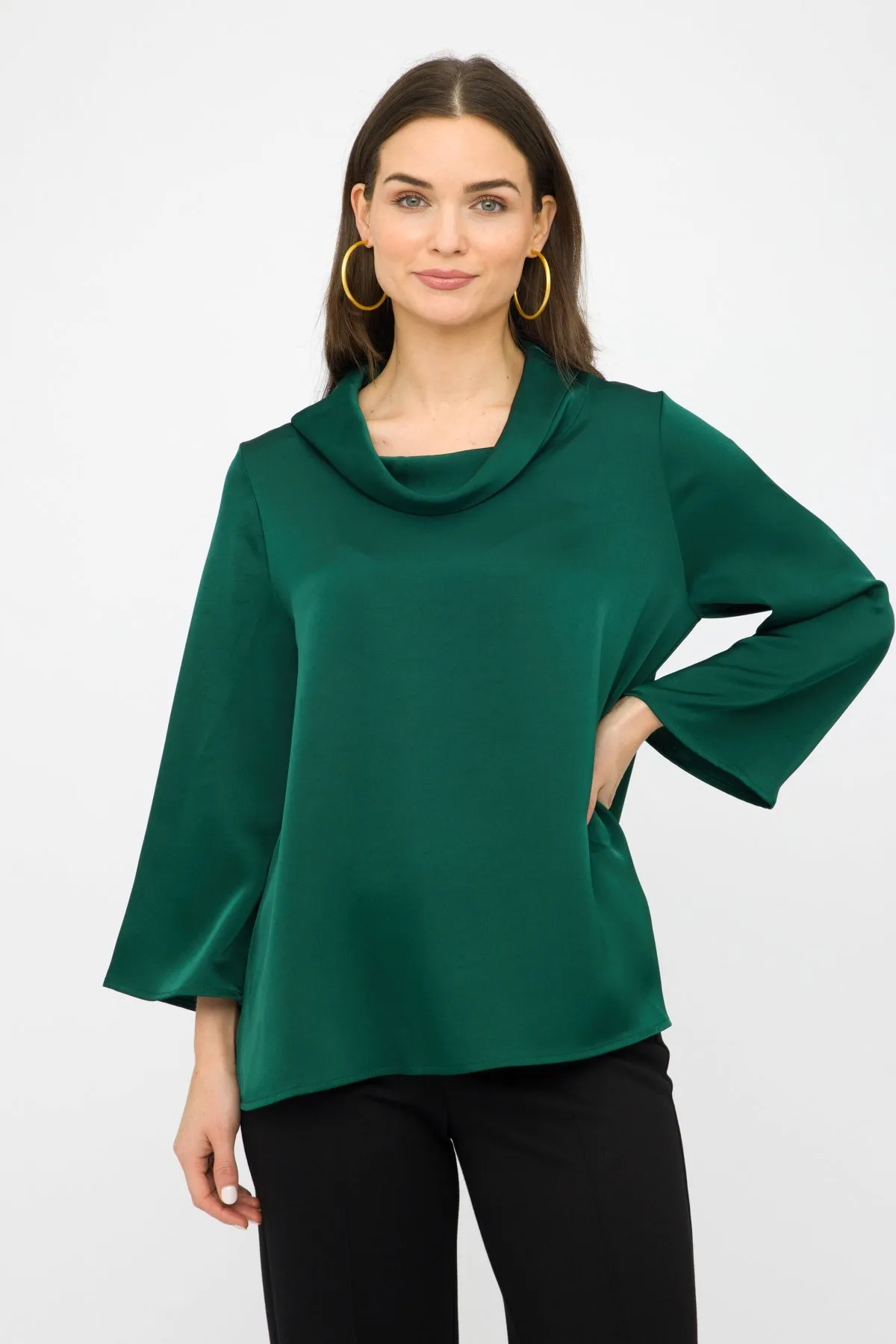 28" Satin Cowl Tunic