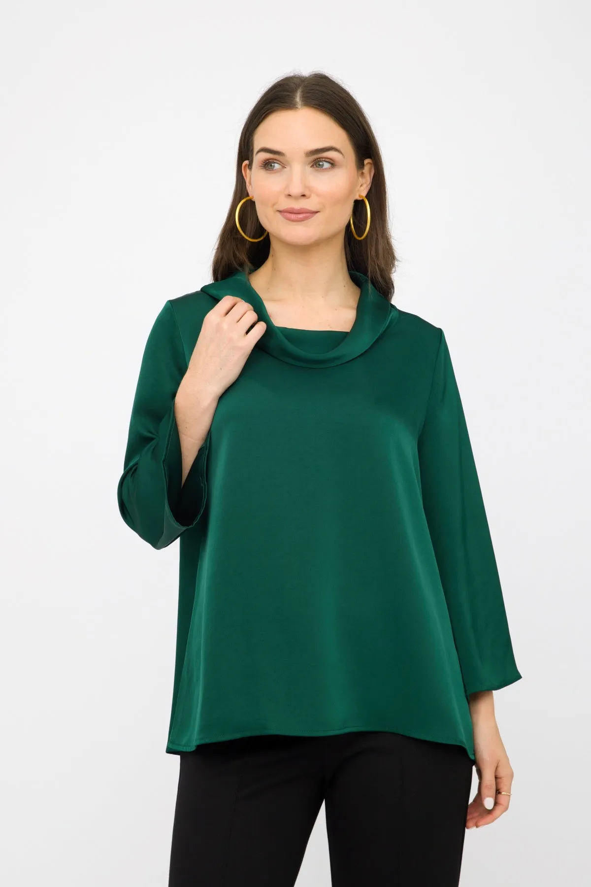 28" Satin Cowl Tunic