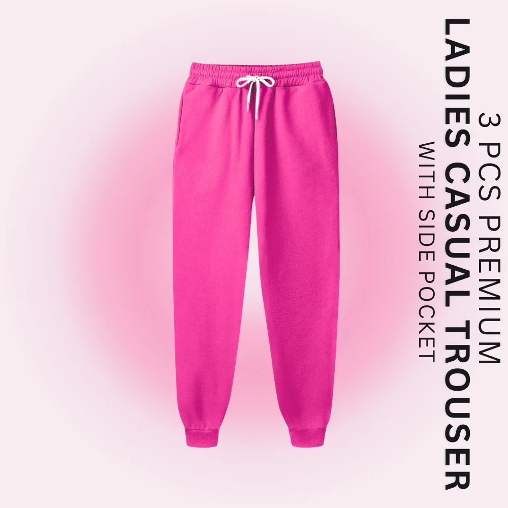 3 Pcs Ladies Casual Trouser Package 2 (Export LeftOver)