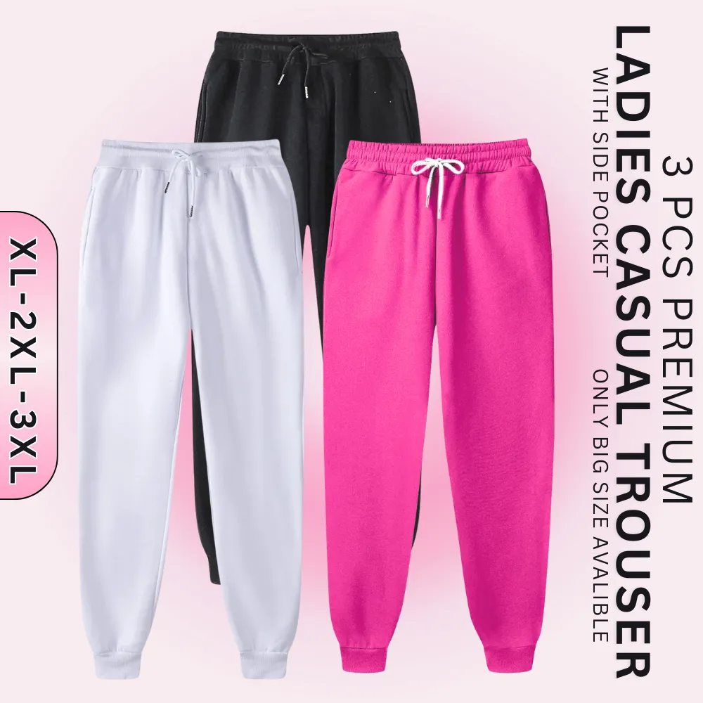 3 Pcs Ladies Casual Trouser Package 2 (Export LeftOver)