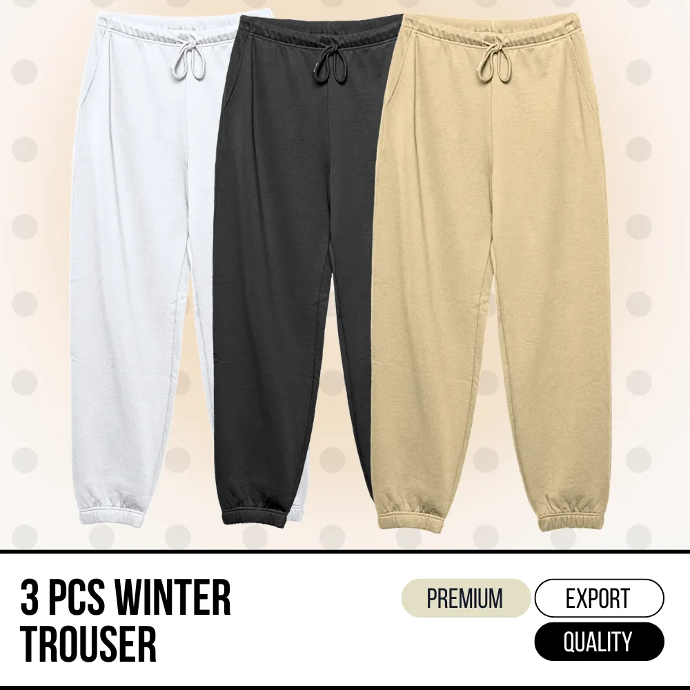 3 Pcs Ladies Winter Trouser Package (Export Quality) Package #5