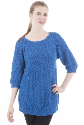 3/4 Sleeve Long Knitted Jumper