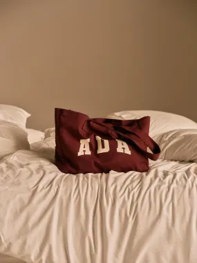 ADA Tote Bag - Burgundy/Marshmallow White