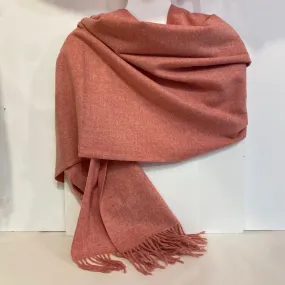 Adele - Cashmere Wool Blend Scarf - Blushing