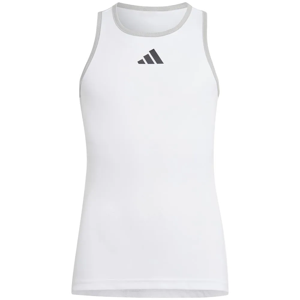 adidas Girls Club Tank - White