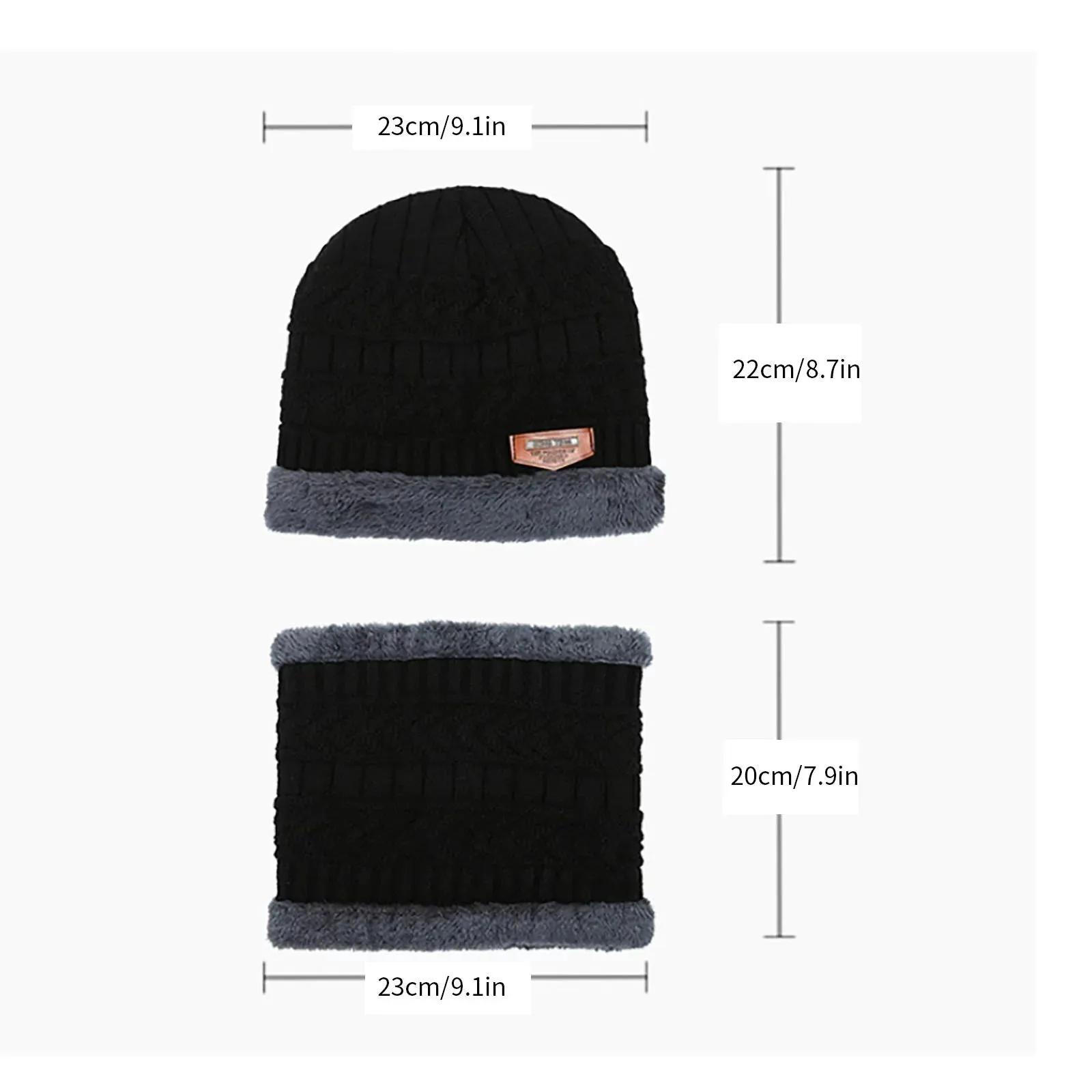 Aihimol Mens/Womens Winter Beanie Hat Scarf Set