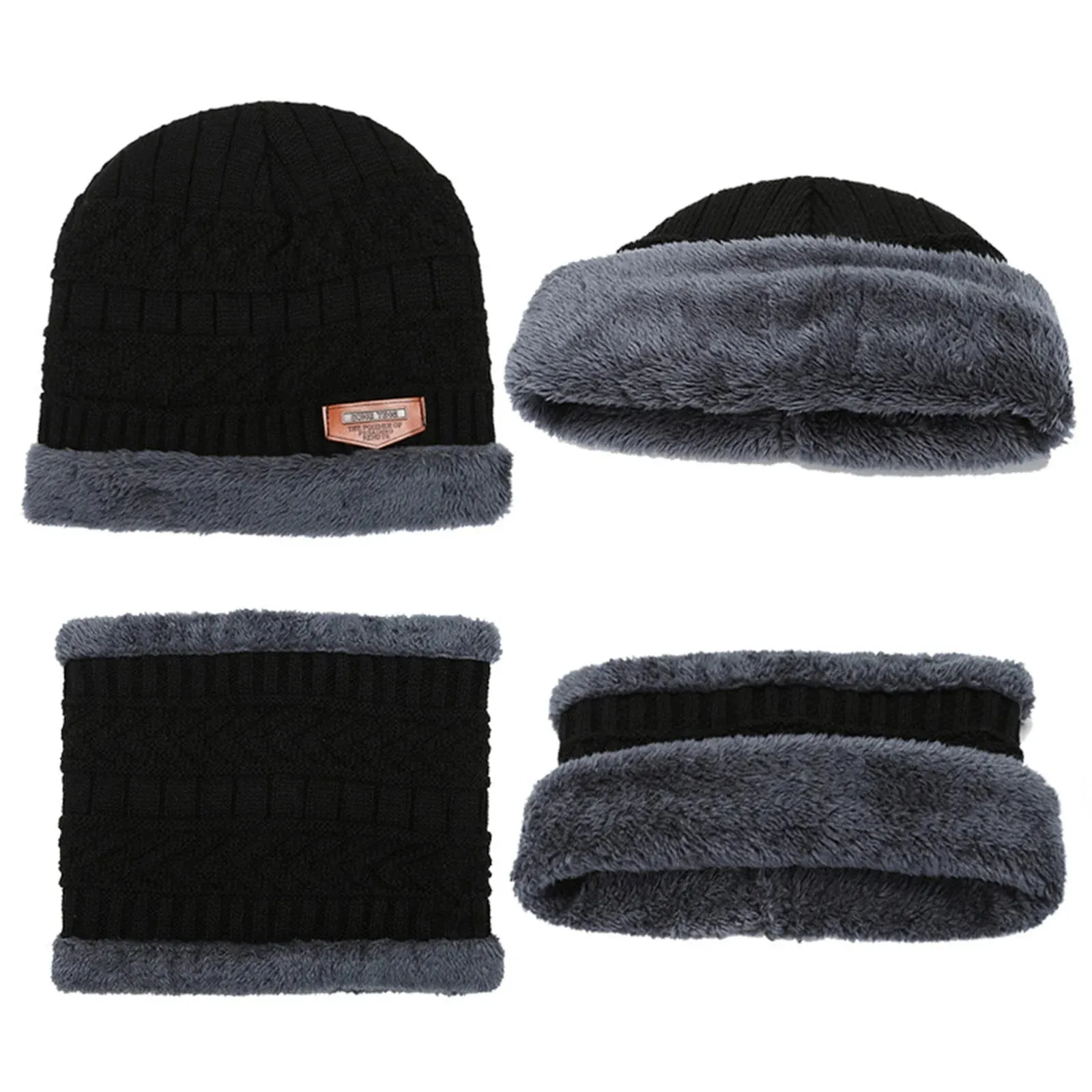 Aihimol Mens/Womens Winter Beanie Hat Scarf Set