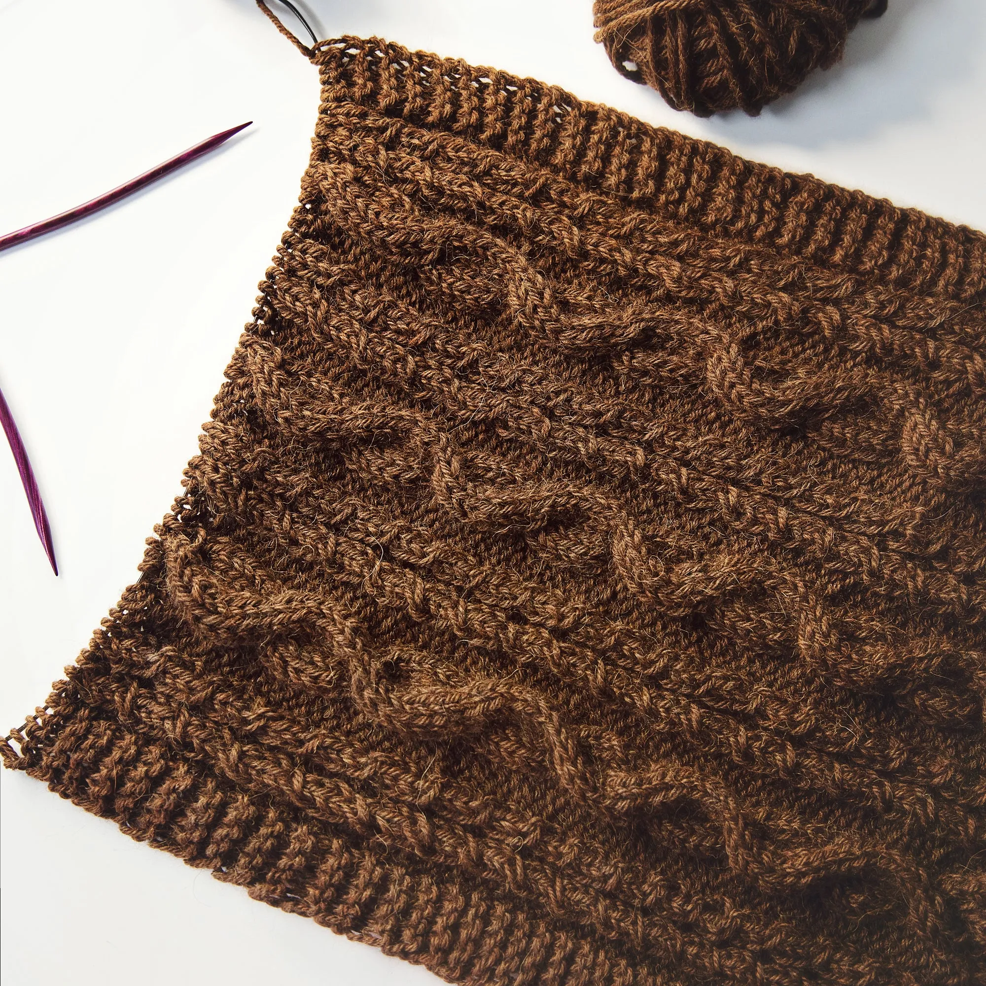 Alpine Cable Knit Scarf Pattern