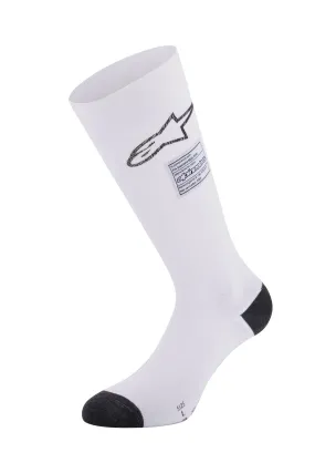 ALPINESTARS 4704323_20_L ZX V4 Racing socks, FIA 8856-2018, white, Size L