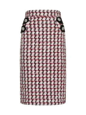 Amen Knee-Length Tweed Pencil Skirt