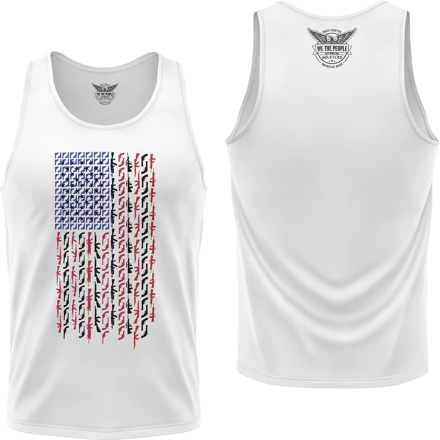 American Flag in Guns - Patriotic Colors Men's Tank Top