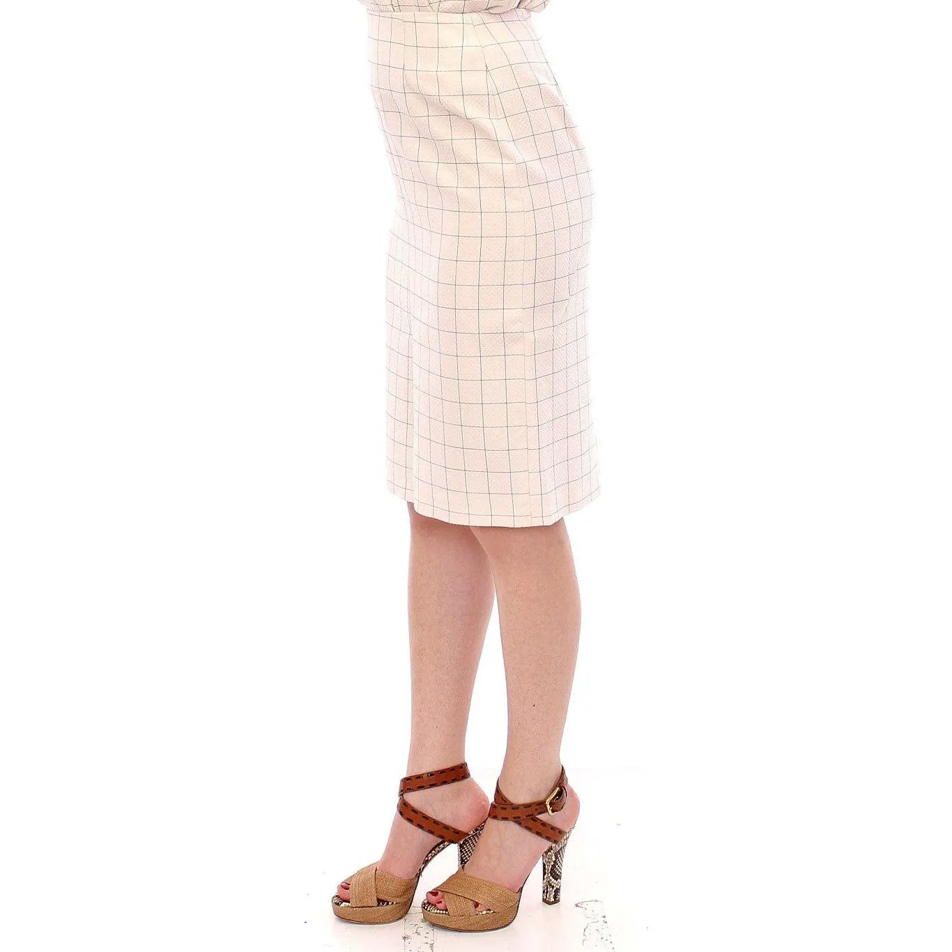 Andrea Incontri Elegant White Pencil Skirt - Chic and Sophisticated