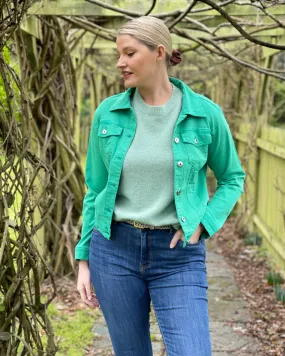 Apple Green Denim Jacket  - Sized