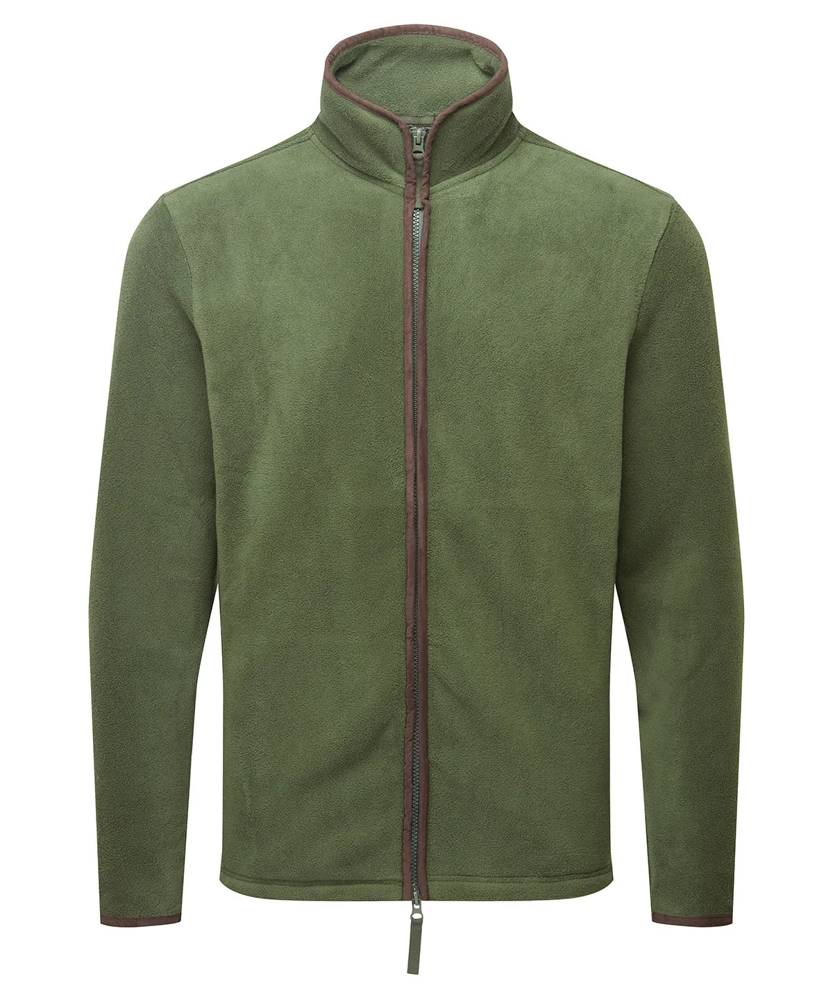 Artisan fleece jacket | Moss Green/Brown