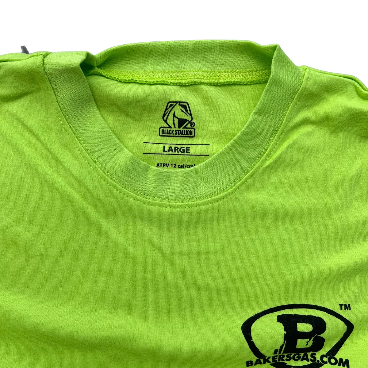 Baker's Gas Black Stallion FR Cotton Knit Long-Sleeve T-Shirt, Lime - TF2510-LM