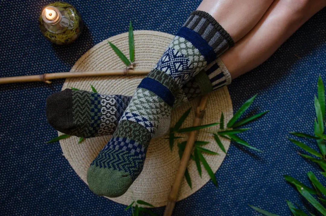 Bamboo Recycled Wool Mix Crew Socks