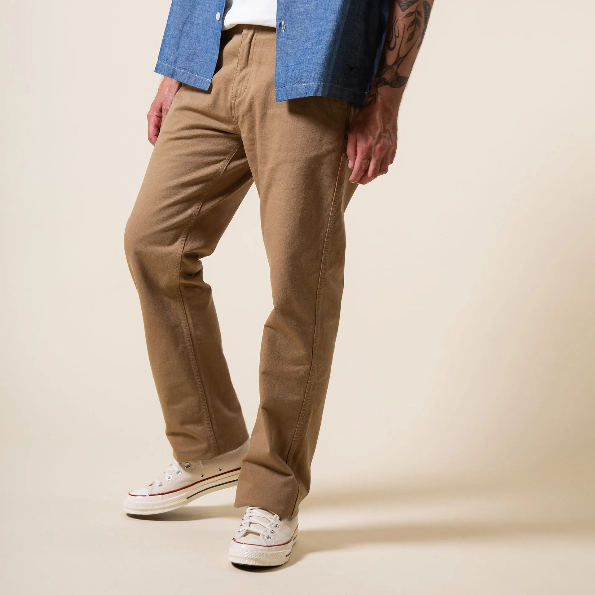 BC-05 LOOSE CHINO 8.5 oz. camel beige chino cloth [SS25]