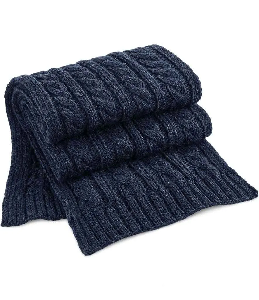 Beechfield - Cable Knit Melange Scarf