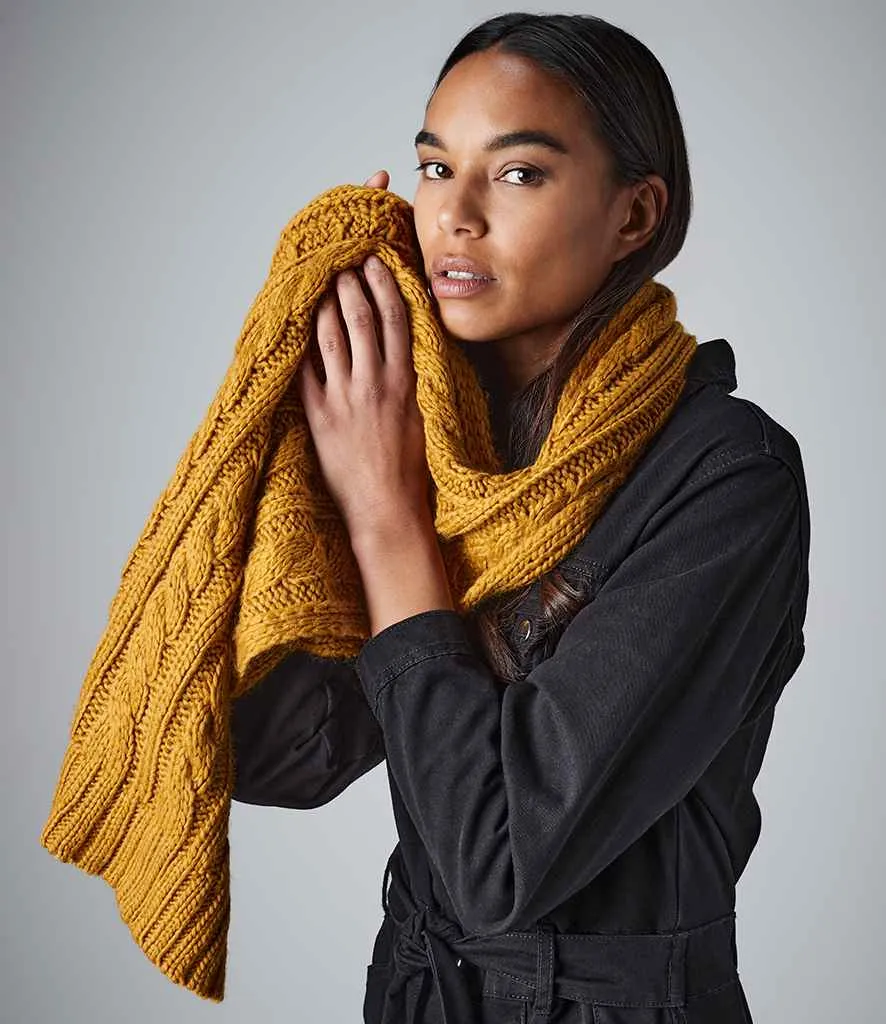 Beechfield - Cable Knit Melange Scarf