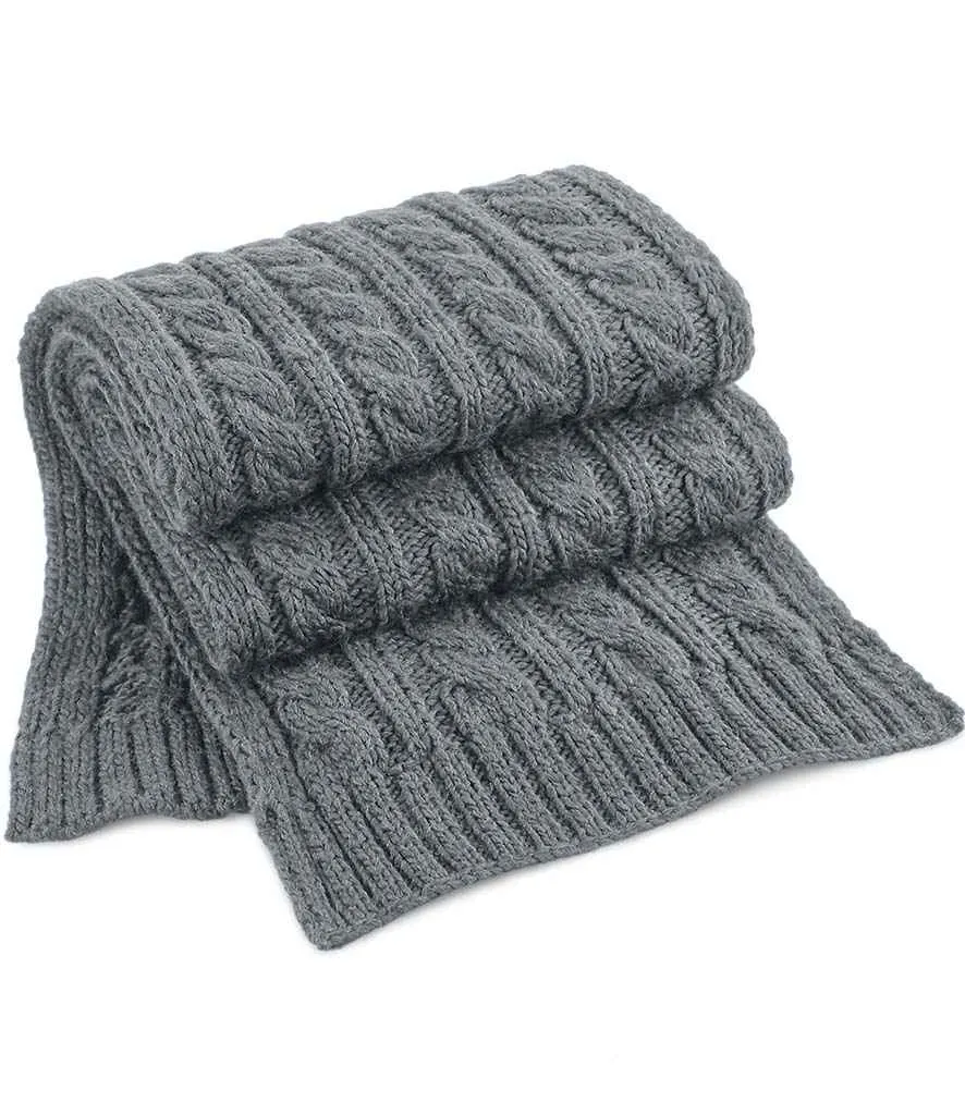 Beechfield - Cable Knit Melange Scarf