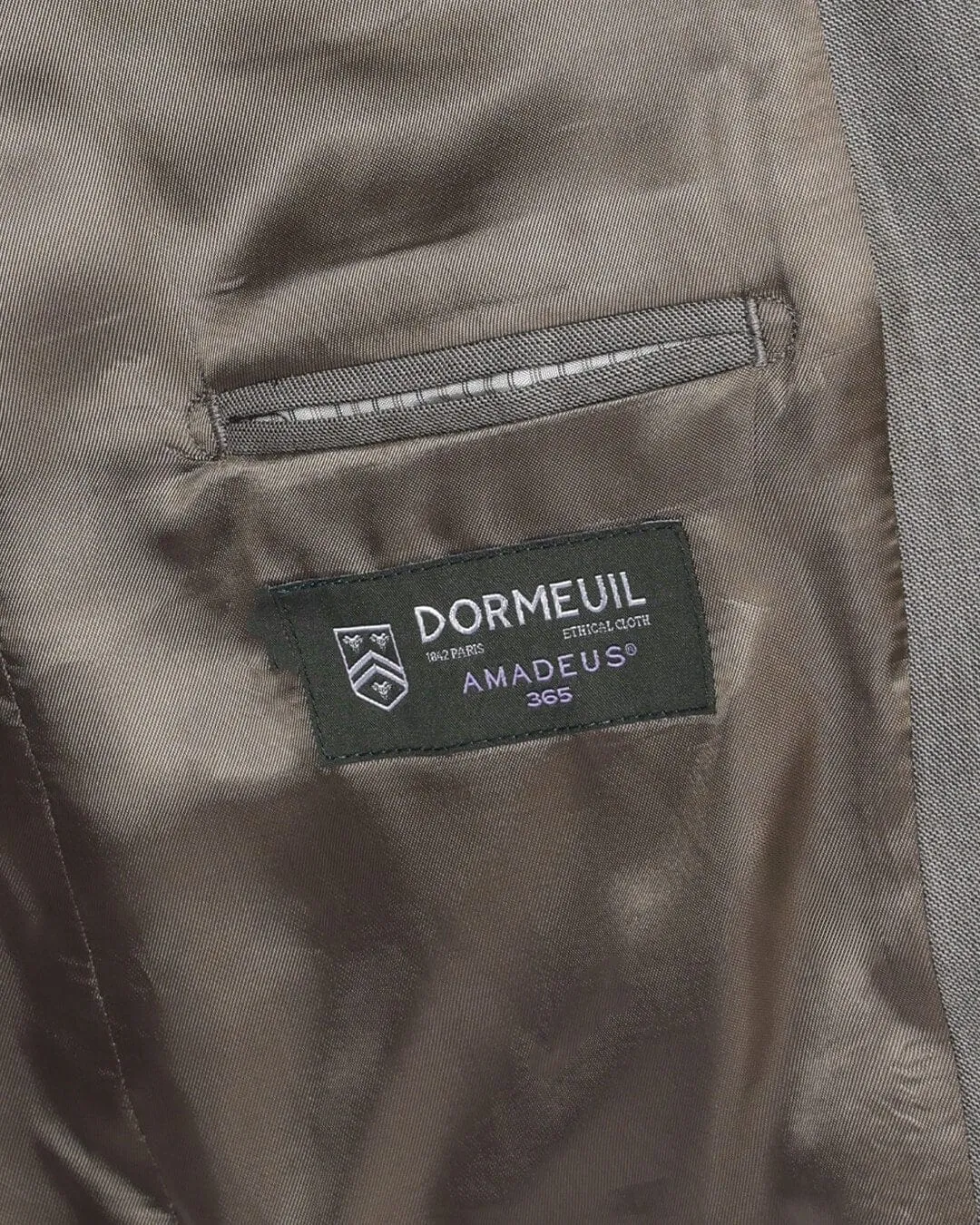 Beige Dormeuil Sharkskin Suit