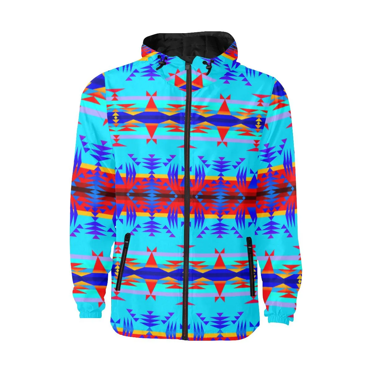 Between the Mountains Blue Unisex Quilted Coat