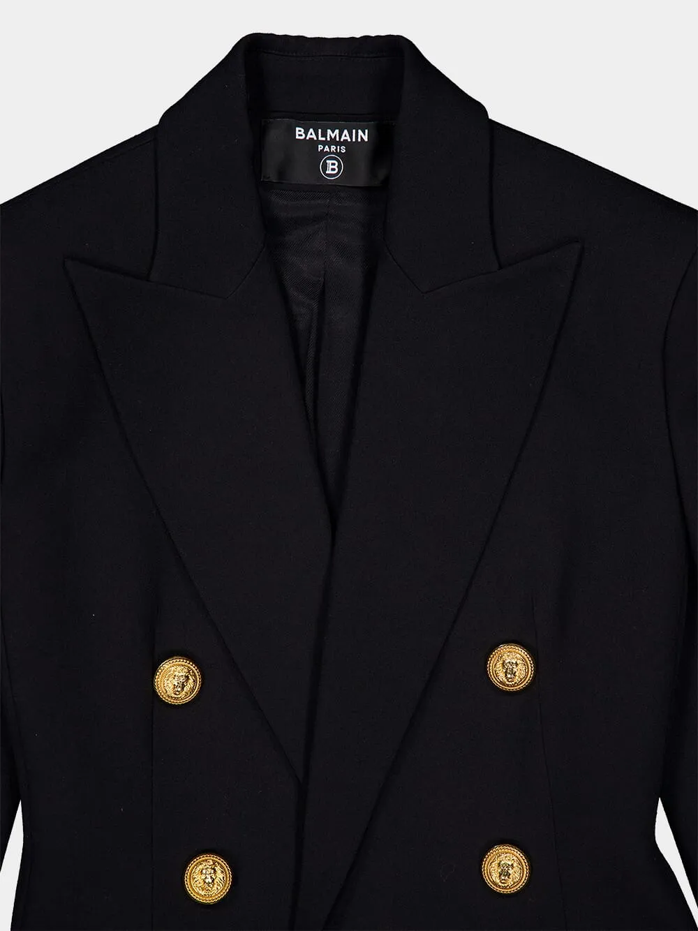 Black Double-Breasted Tailored Blazer