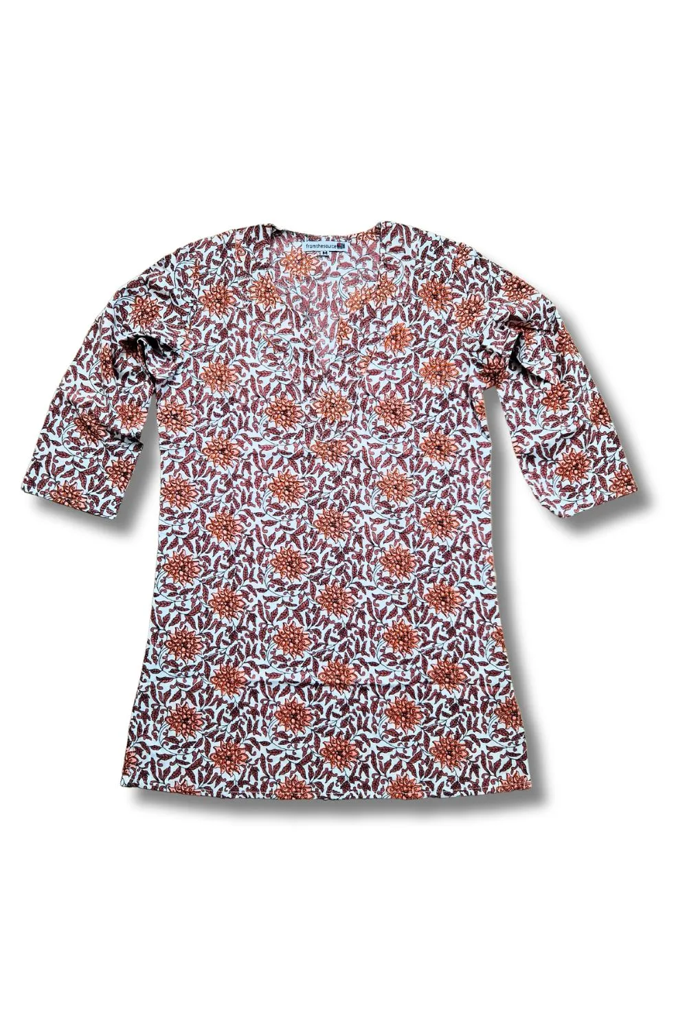 block print cotton kurta top