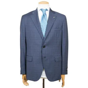 Blue Check “Natural Soft” Pure Wool Suit