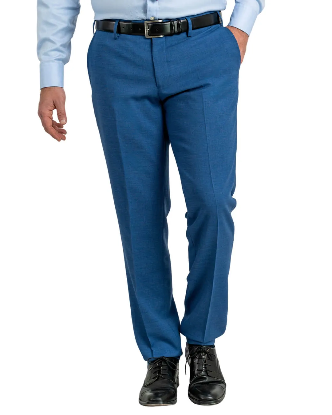 Blue Super 110s Natural Stretch Basketweave Suit