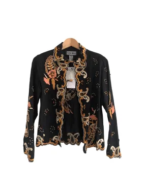 BNWT Indigo Moon Embellished Jacket Black with Beading UK size S/M