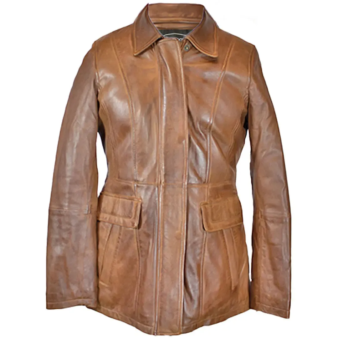 BOL Women's Princess Cut Leather Jacket