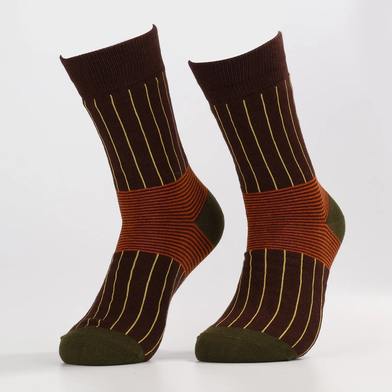 Brown Striped Socks