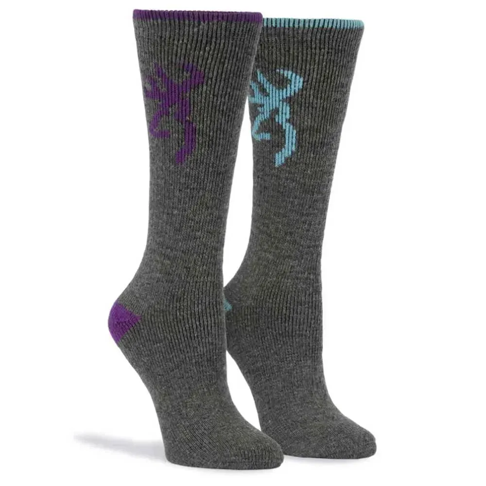 Browning Rowan 2-Pack ( Tahiti Blue / Dahlia ) - Heavyweight Wool Socks