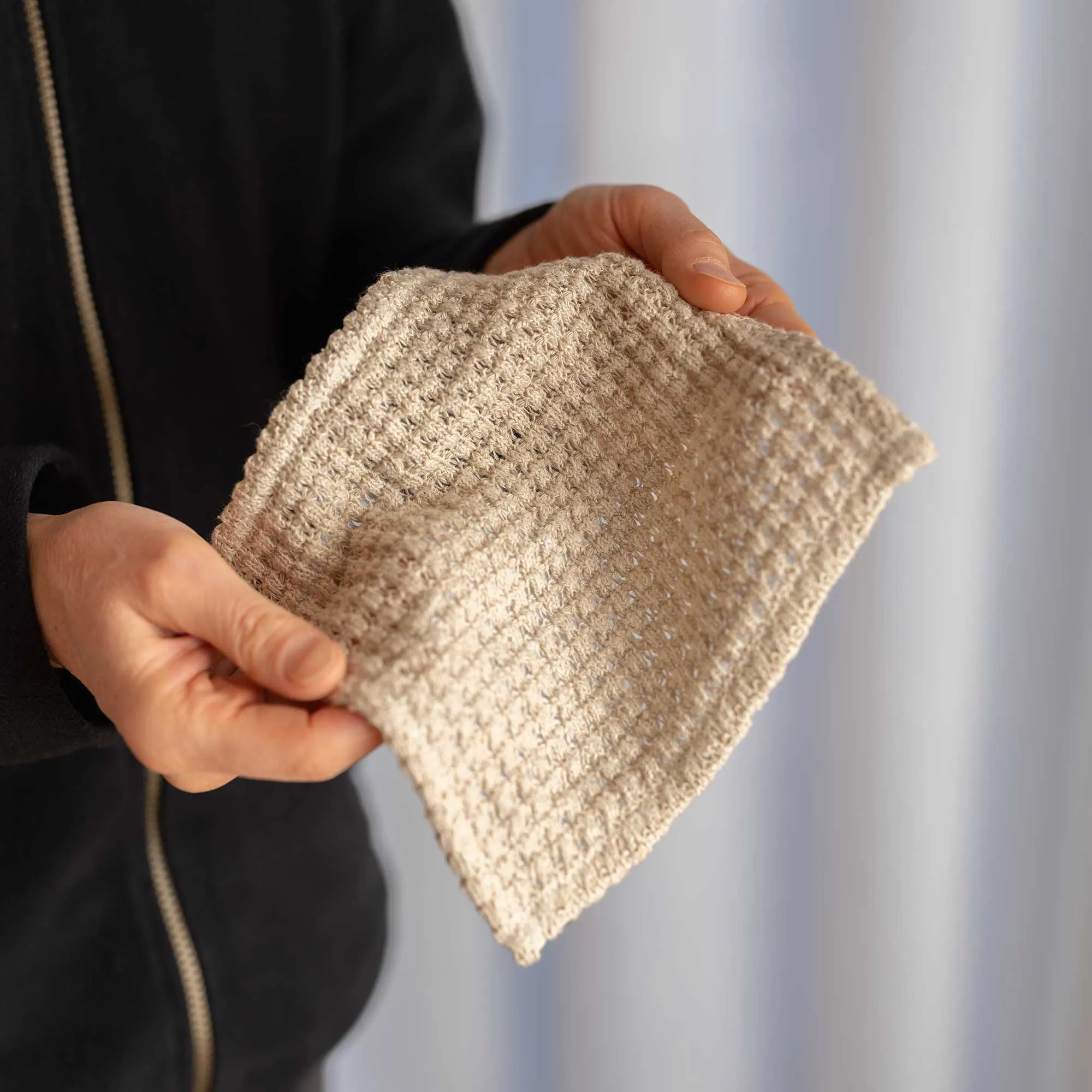 CARDING MILL 100% Organic Hemp Knit Wash Cloth - Dish Towel (No Plastic, No Polyester, No Synthetics) (100% Biodegradable)