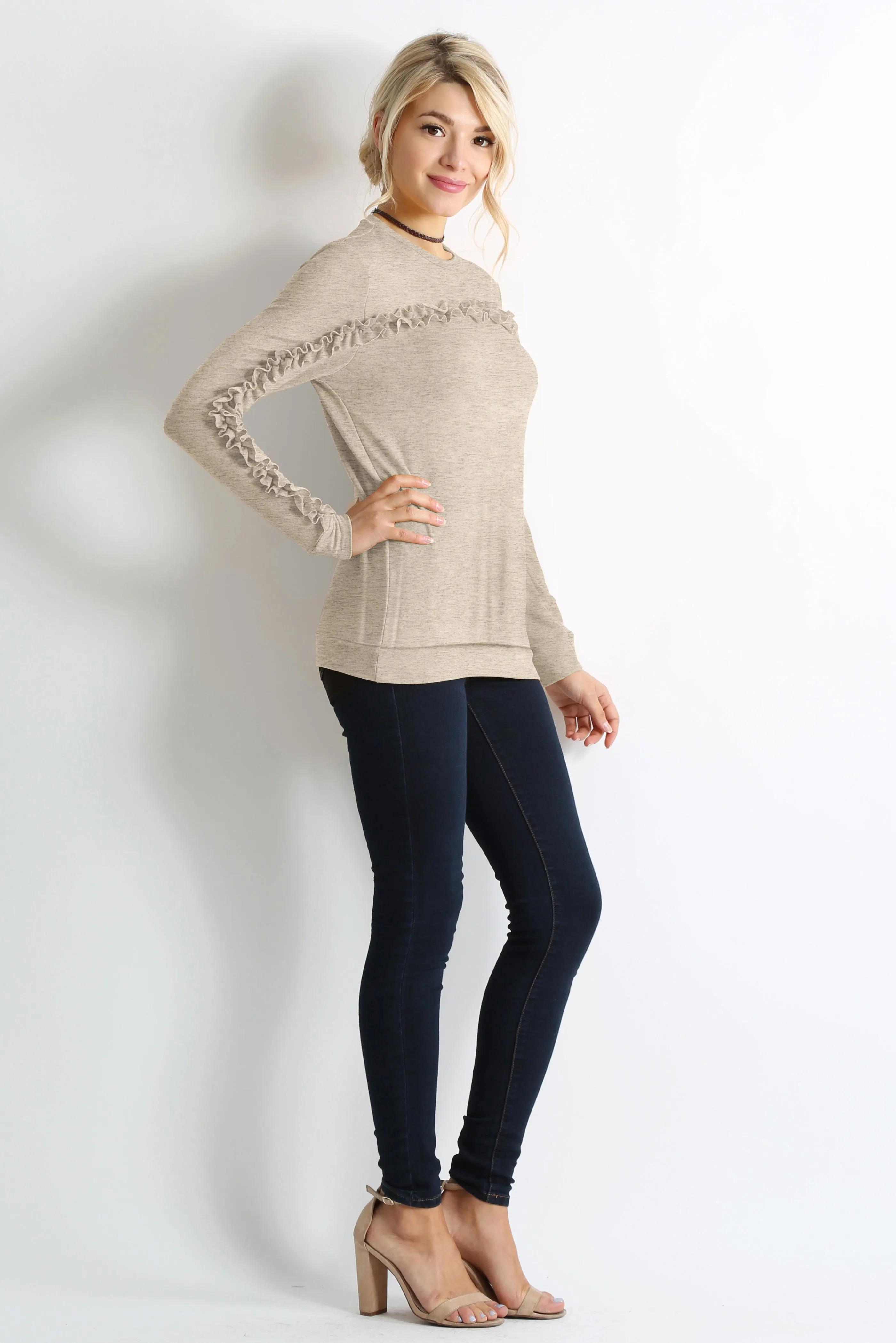 Cascade in Comfort Ruffle Pullover