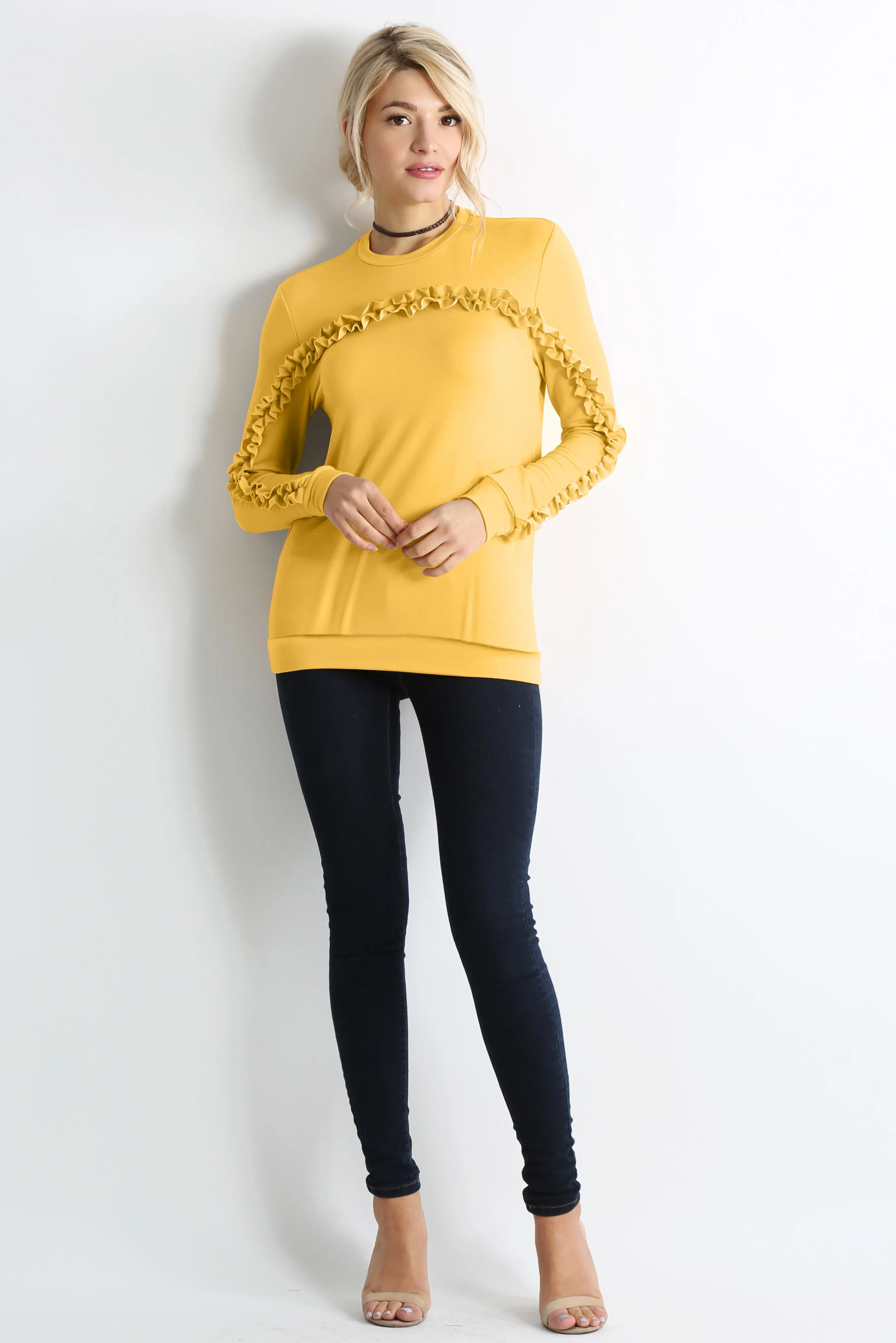 Cascade in Comfort Ruffle Pullover