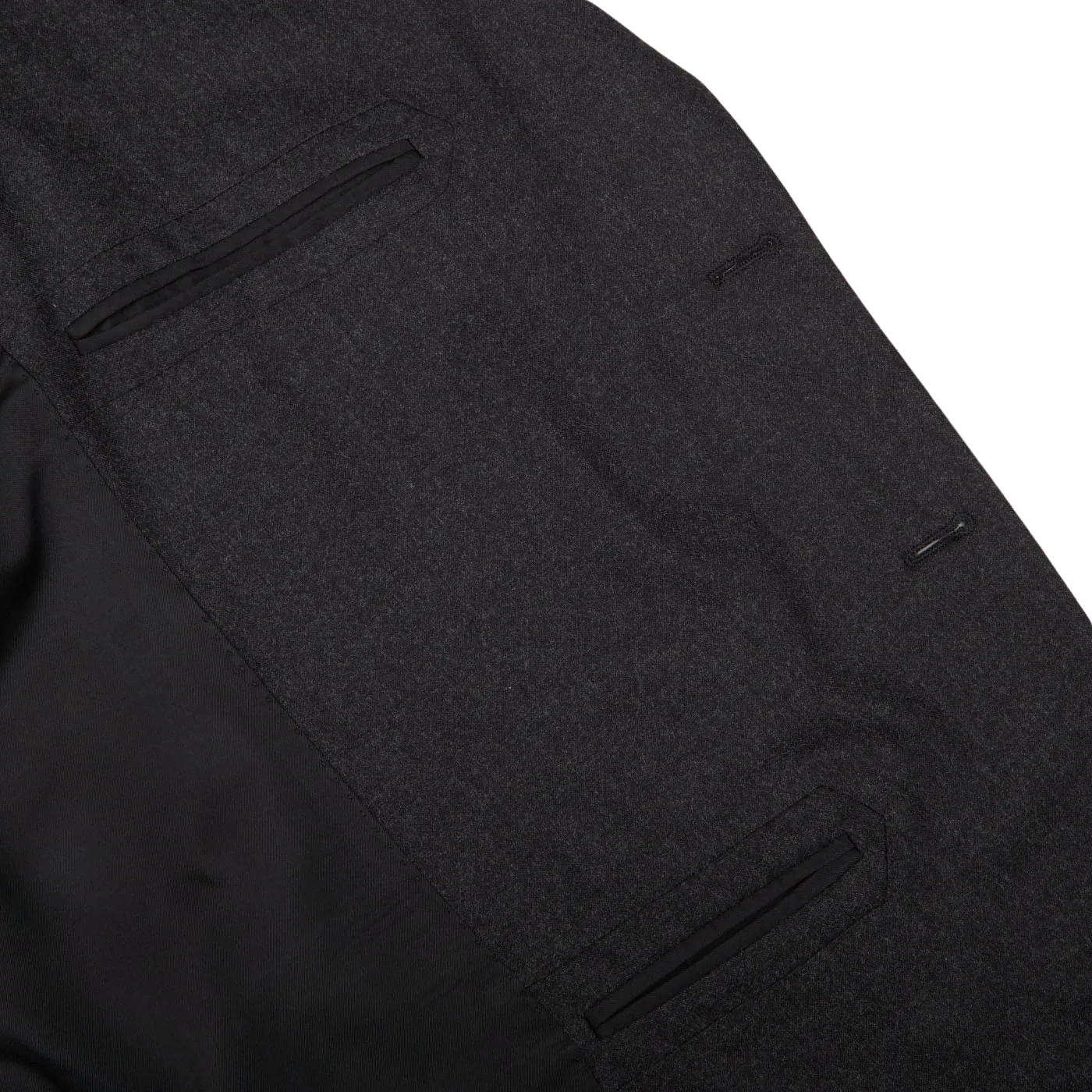 Charcoal Grey Wool Flannel K Suit