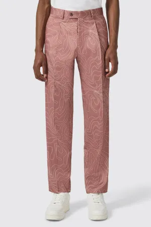 Chielleni Oversized Mulberry Abstract Trouser - ARCHIVE