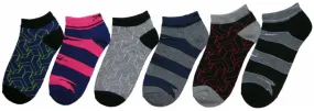 children's no show socks - geometric and striped patterns - size 6-8 Case of 360