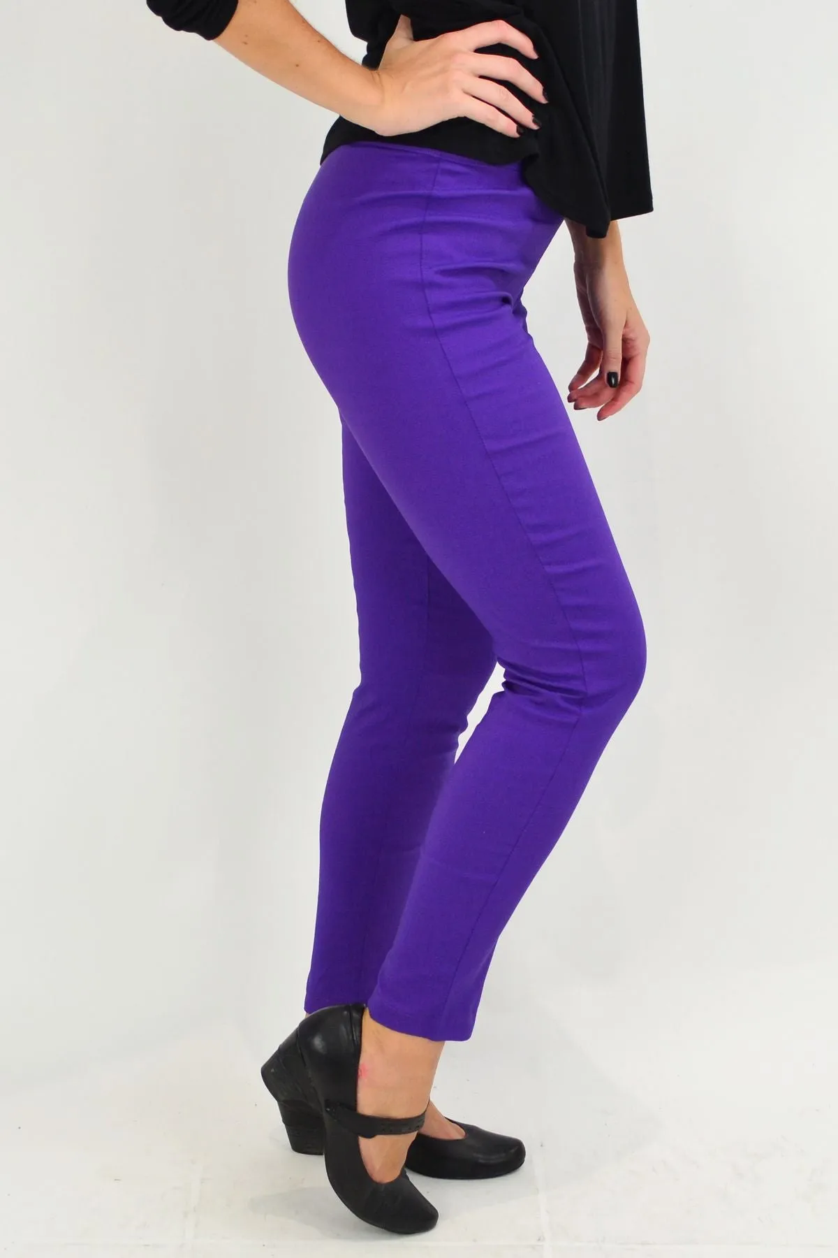 Classic Purple Pencil Leg Pants