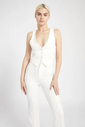 Classic Tailored Waistcoat - White